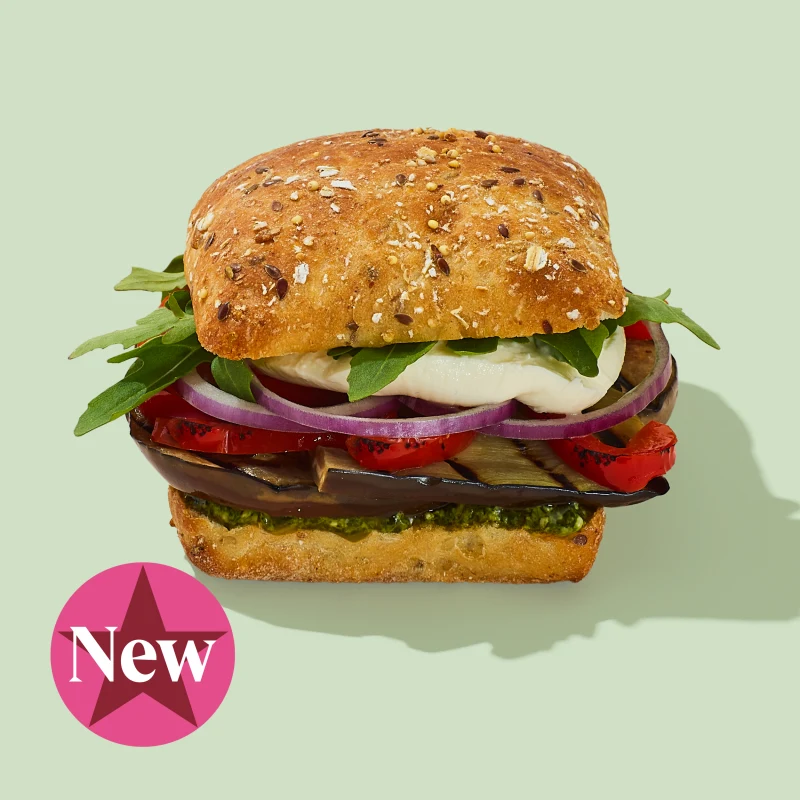 US005601 Pesto Roasted Veggie & Burrata Sandwich